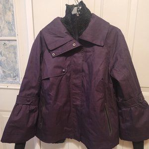 Columbia Titanium Purple short winter coat with flared cuffs and swing hem XL